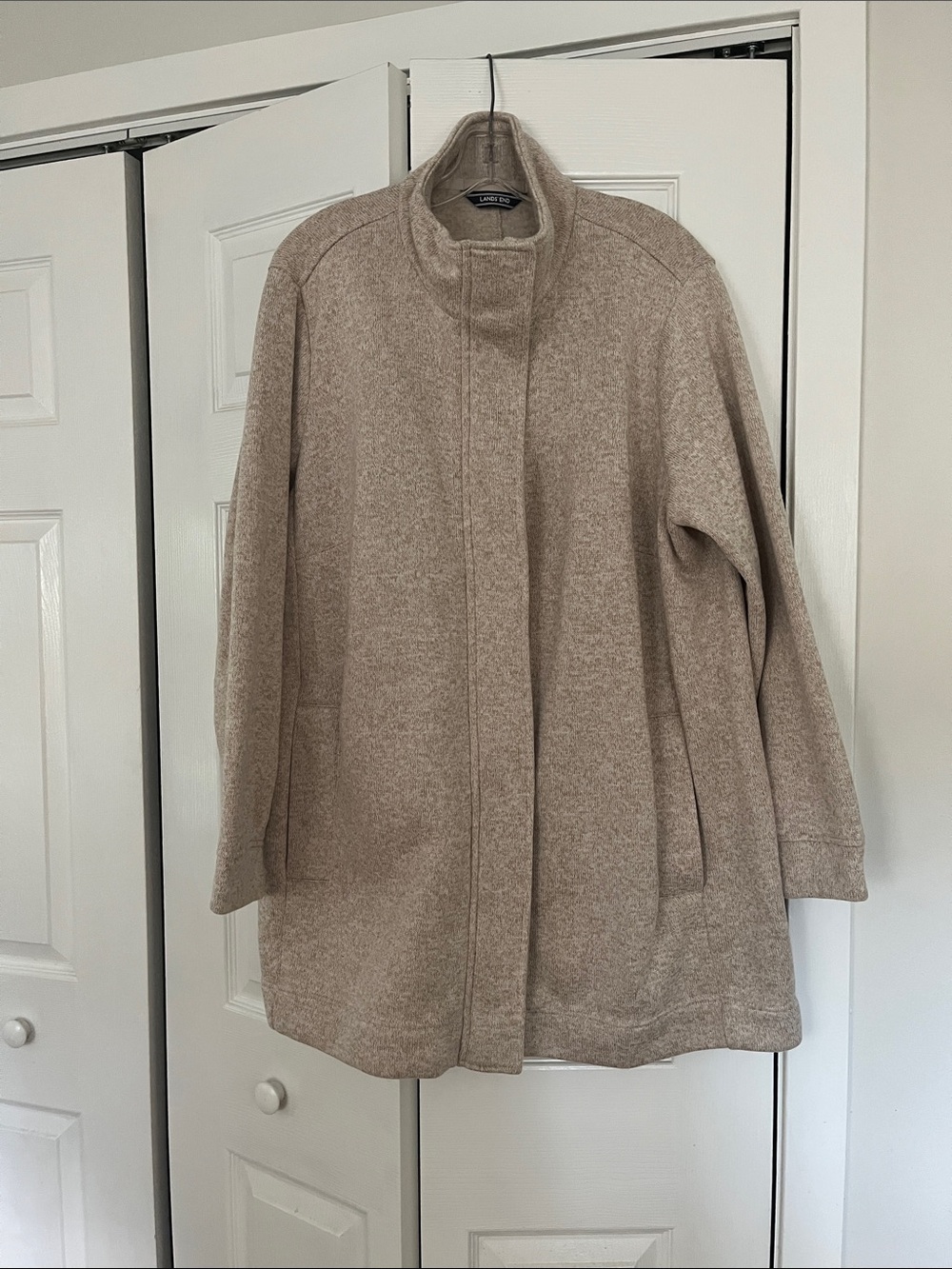 Lands End sweatshirt/jacket beige 2X